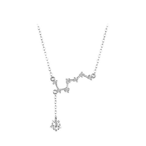 Zircônio cúbico Micro Pave colar de bronze, cobre, banhado, joias de moda & micro pavimento em zircônia cúbica, prateado, níquel, chumbo e cádmio livre, 40+5cm, vendido por PC