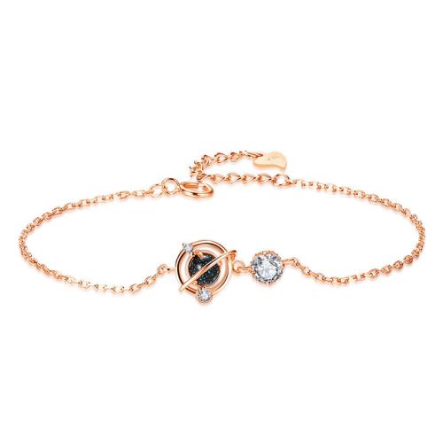 Bracelet cubique en laiton zircon pavent, Placage, bijoux de mode & pavé de micro zircon, plus de couleurs à choisir, 15.5+3cm, Vendu par PC