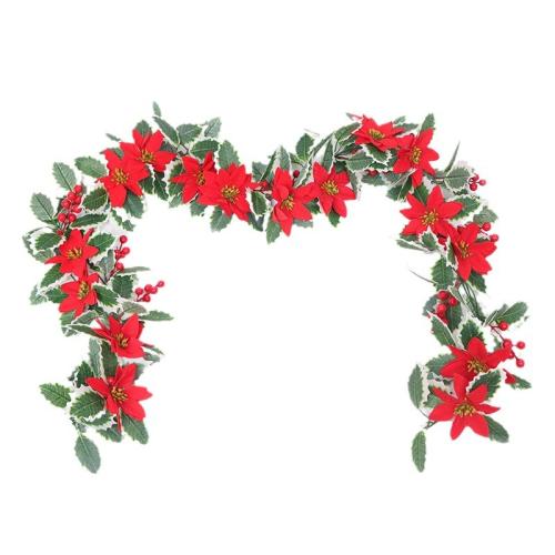Plástico Rattan Navidad, con Flores secas, diferentes estilos para la opción, Vendido por UD