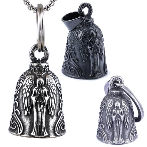 Pendants Jewelry Cruach dhosmálta, 304 Cruach dhosmálta, Bell, snasta, DIY & stíleanna éagsúla do rogha, 25x25x37mm, Díolta De réir PC