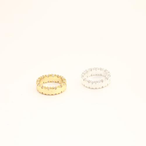 Messing Spacer Kralen, DIY & micro pave zirconia, meer kleuren voor de keuze, 3x11.50x11.50mm, Verkocht door PC
