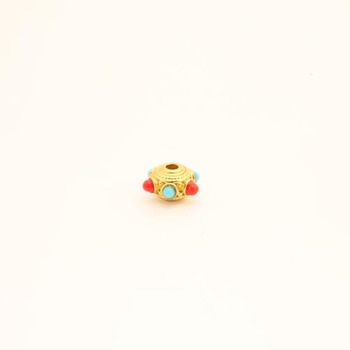 Messing kralen, met Plastic, DIY, gouden, 5x9.50x9.50mm, Verkocht door PC