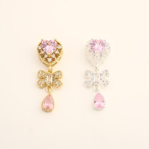 Cubic Zirconia Micro Pave Brass Pendant DIY & micro pave cubic zirconia Sold By PC