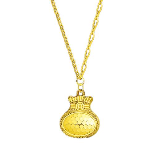 Brass Necklace plated fashion jewelry golden nickel lead & cadmium free Length Approx 45 cm Sold By PC