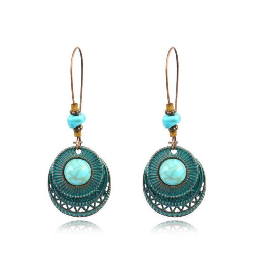 aleación de zinc Pendientes con Colgantes, con Hilo de algodón, chapado, estilo popular & diferentes estilos para la opción & para mujer, Vendido por Par