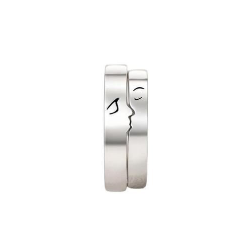 Pár ujj gyűrűk, Sárgaréz, galvanizált, divat ékszerek, több színt a választás, nikkel, ólom és kadmium mentes, 5x5x2mm, Által értékesített PC