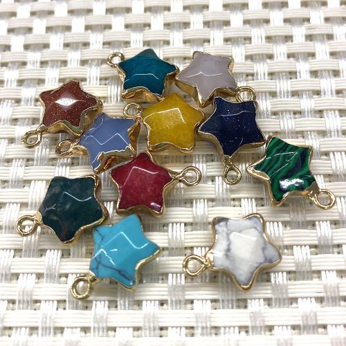 Gemstone Pendants Jewelry with 304 Stainless Steel Star DIY Sold By PC