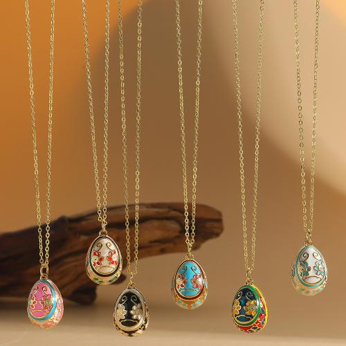 Collier en laiton, Placage, bijoux de mode & émail, plus de couleurs à choisir, protéger l'environnement, sans nickel, plomb et cadmium, Vendu par PC