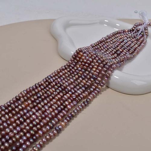 Natural Freshwater Pearl Loose Beads irregular DIY purple Sold By Strand