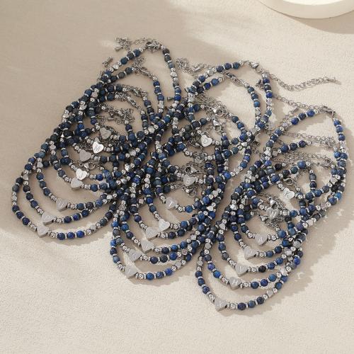 Gemstone Bracciali, 304 acciaio inox, with Pietra naturale, placcato, gioielli di moda & unisex & diversi modelli per la scelta, Venduto da PC
