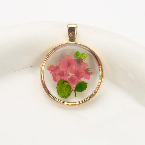 Sárgaréz Függő, -val Szárított virág & Gyanta, galvanizált, DIY, kevert színek, nikkel, ólom és kadmium mentes, 28.36x4.97x36.77mm, Által értékesített PC