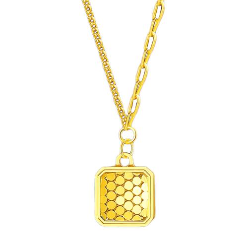 Brass Necklace plated fashion jewelry golden nickel lead & cadmium free Length Approx 45 cm Sold By PC
