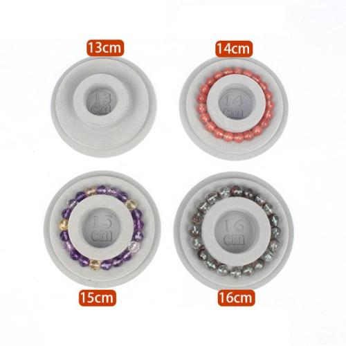 PE Plastic Bead Design Board with Flocking Fabric Round grey Sold By PC