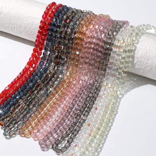 Kristall-Perlen, Kristall, Eimer, plattiert, DIY, mehrere Farben vorhanden, 8mm, ca. 100PCs/Strang, verkauft von Strang