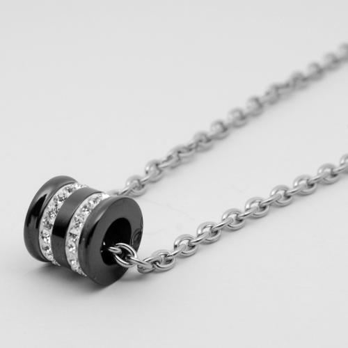 316L roestvrij staal Halsketting, plated, voor de mens & met strass, meer kleuren voor de keuze, Lengte Ca 20-31.5 inch, Verkocht door PC