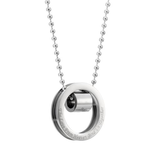 Titantium acciaio collana, Ciambella, unisex & formato differente per scelta & Ball chain, colore originale, Venduto da PC