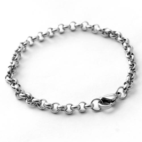 Stainless Steel smycken Armband, 304 rostfritt stål, olika storlek för val, ursprungliga färgen, 10PC/Lot, Säljs av Lot