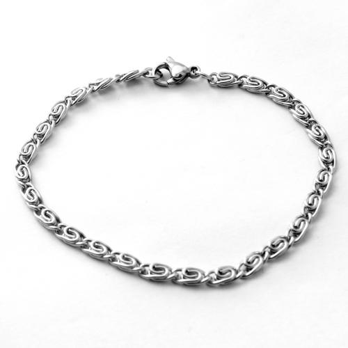 Acier inoxydable 304 bracelet, unisexe & normes différentes pour le choix, couleur originale, 10PC/lot, Vendu par lot