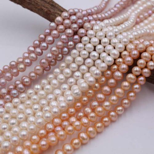Přírodní sladkovodní perly perlí, Sladkovodní Pearl, Mírně kulaté, DIY, více barev na výběr, 6x8mm, Prodáno By Strand