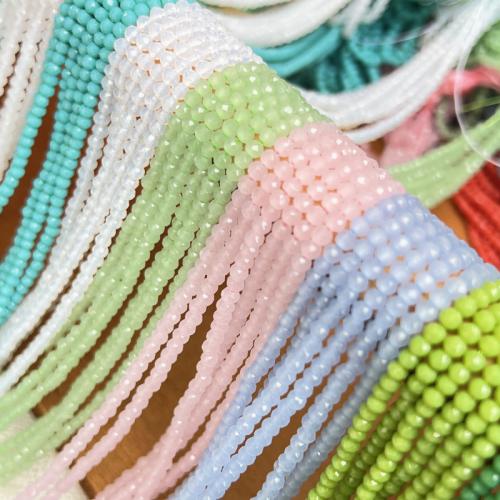 Doppelkegel Kristallperlen, Kristall, DIY, mehrere Farben vorhanden, 3mm, Länge 37 cm, 10SträngeStrang/Menge, verkauft von Menge