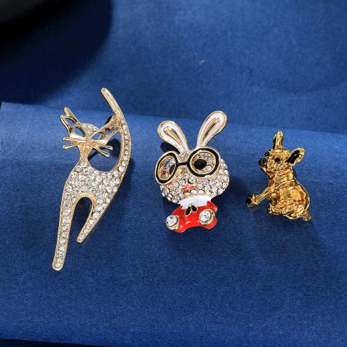 Drahokamu Brož, Zinek, á, unisex & různé styly pro výběr & s drahokamu, Prodáno By PC