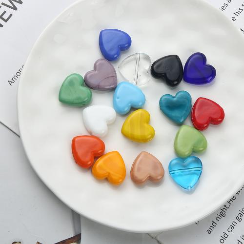 Ruční Lampwork korálky, Vinuté, Srdce, DIY, více barev na výběr, 20.72x6.88x19.80mm, Prodáno By PC