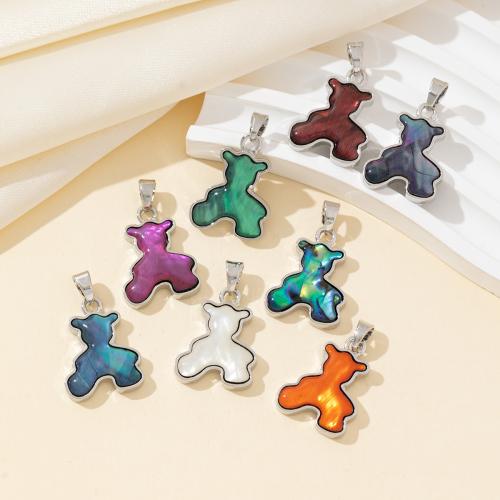 Shell Pendants Zinc Alloy with Shell silver color plated DIY Sold By PC