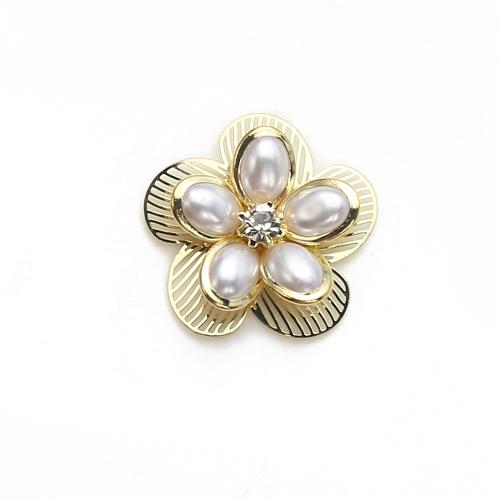 Goujon Laiton, avec plastique, fleur, Placage, bijoux de mode & avec strass, couleurs mélangées, protéger l'environnement, sans nickel, plomb et cadmium, 22.84x5.70x22.95mm, Vendu par paire
