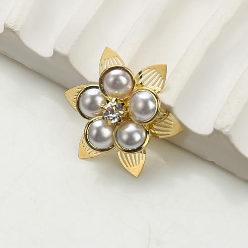 Goujon Laiton, avec plastique, fleur, Placage, bijoux de mode & avec strass, couleurs mélangées, protéger l'environnement, sans nickel, plomb et cadmium, 20.94x6.50x24mm, Vendu par paire