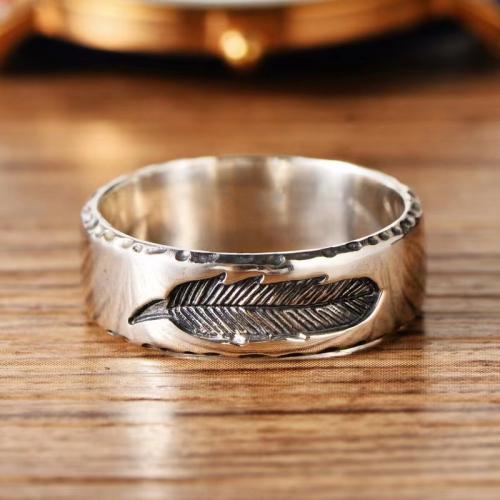 alliage de zinc Cuff Bague, forme de plume, Placage, unisexe & réglable, plus de couleurs à choisir, Taille:6-10, Vendu par PC