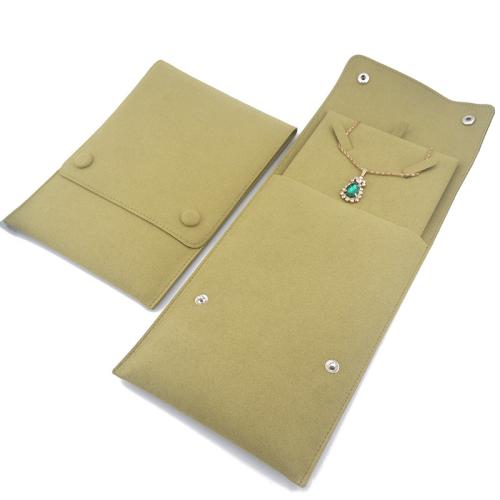Microfiber PU Jewelry Packing Bag Rectangle portable & dustproof grass green Sold By PC