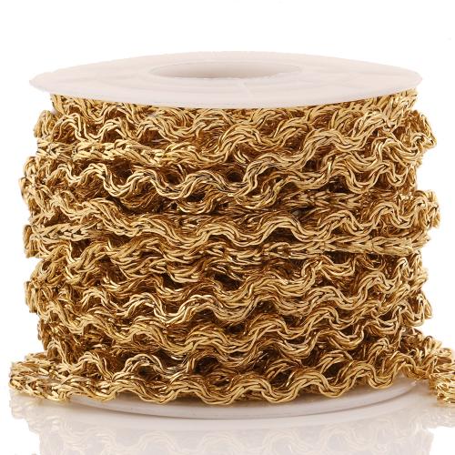 Stainless Steel Jewelry Chain 304 Stainless Steel gold color plated DIY golden 1.2-1.8mm Sold By Bag