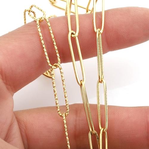 Stainless Steel Jewelry Chain 304 Stainless Steel gold color plated DIY Sold By Bag