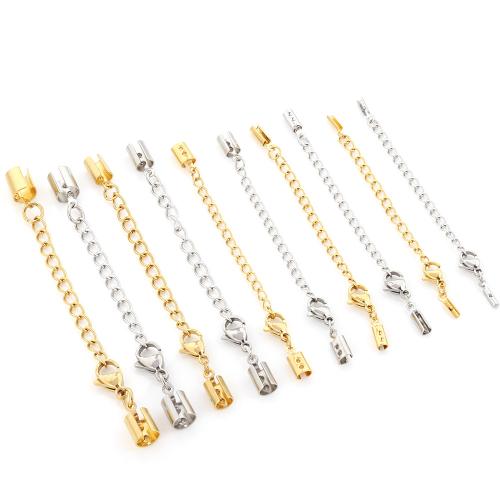 Rostfritt stål Extender Chain, 304 rostfritt stål, guldfärg pläterade, DIY, fler färger för val, Längd 5 cm, 10PC/Bag, Säljs av Bag