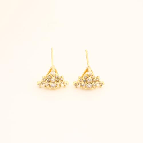 Boucles d'oreilles en laiton zircon cubique pavent, bijoux de mode & pavé de micro zircon & pour femme, plus de couleurs à choisir, 10x13x20mm, Vendu par paire