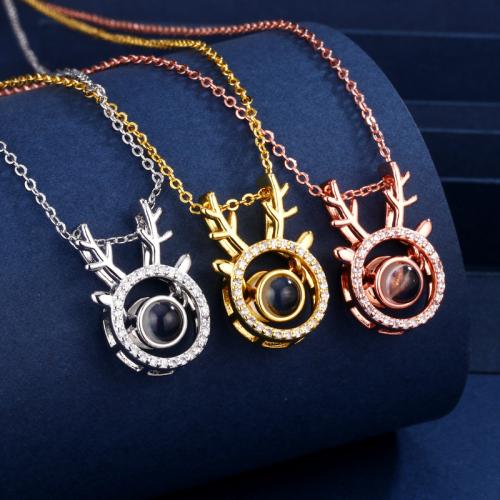 laiton Collier de projection miniature, avec verre, Bois, Placage, bijoux de mode & avec strass, plus de couleurs à choisir, protéger l'environnement, sans nickel, plomb et cadmium, 17x12mm, Longueur Environ 40 cm, Vendu par PC
