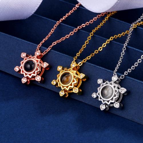 laiton Collier de projection miniature, Placage, bijoux de mode & avec strass, plus de couleurs à choisir, protéger l'environnement, sans nickel, plomb et cadmium, 19x14.50mm, Longueur Environ 40 cm, Vendu par PC
