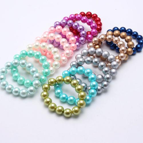 Perle di plastica ABS braccialetto, Cerchio, gioielli di moda & per i bambini, nessuno, beads length 12mm, Lunghezza Appross. 6.3 pollice, Venduto da PC
