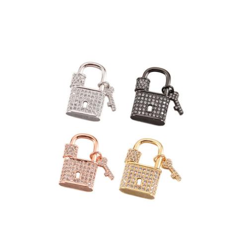 Cubic Zirconia Micro Pave Brass Pendant plated DIY & micro pave cubic zirconia nickel lead & cadmium free Sold By PC