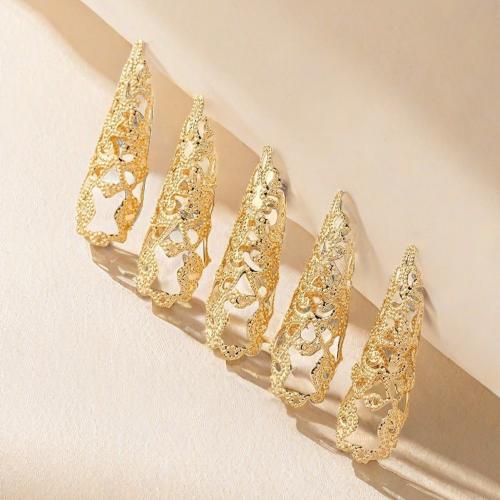 Mid Finger Ring 304 Stainless Steel gold color plated fashion jewelry & hollow Sold By Bag