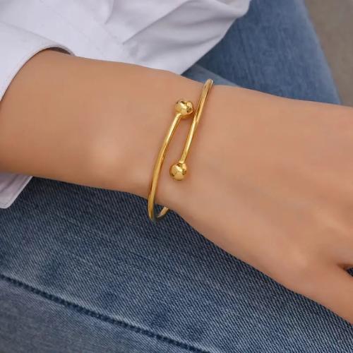 Lo zinco in lega Bangle Jewelry, lega in zinco, placcato color oro, Regolabile & gioielli di moda, nessuno, Venduto da PC