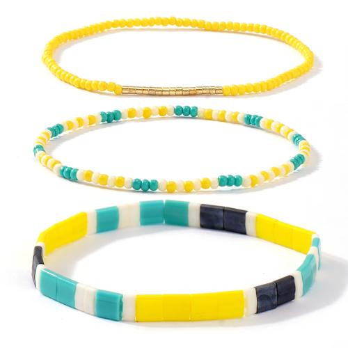 Seedbead bracelet, avec alliage de zinc, Placage de couleur d'or, bijoux de mode, plus de couleurs à choisir, Vendu par brin