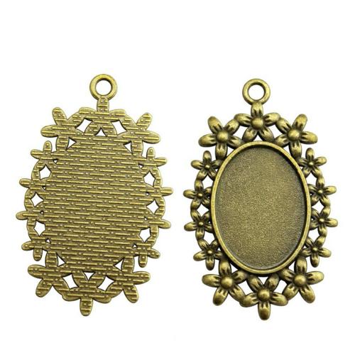 Zinc Alloy Pendant Cabochon Setting plated DIY Sold By PC