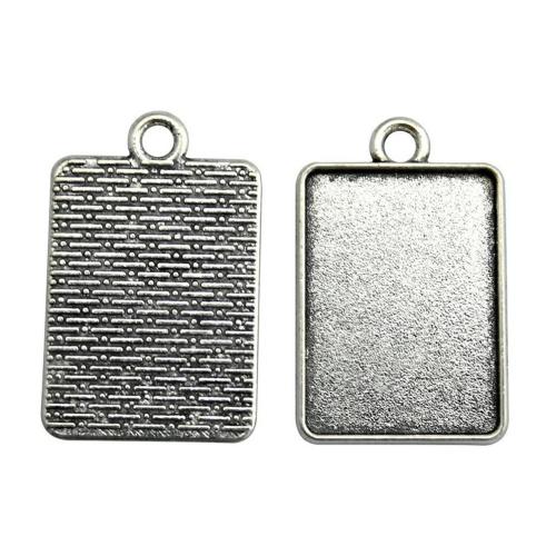 Pendentif en alliage de zinc Cabochon Cadre, rectangle, Placage, DIY, plus de couleurs à choisir, 18x25mm, Vendu par PC