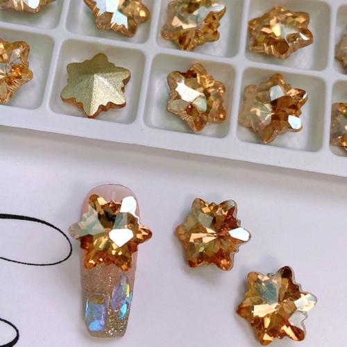 3D Nail Art украшения, Кристаллы, Снежинка, DIY & граненый, много цветов для вабора, продается PC