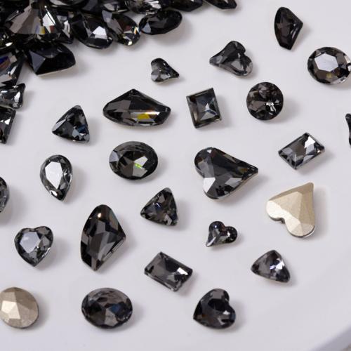 3D Nail Art украшения, Кристаллы, DIY & разные стили для выбора & граненый, цвет черного янтаря, продается PC