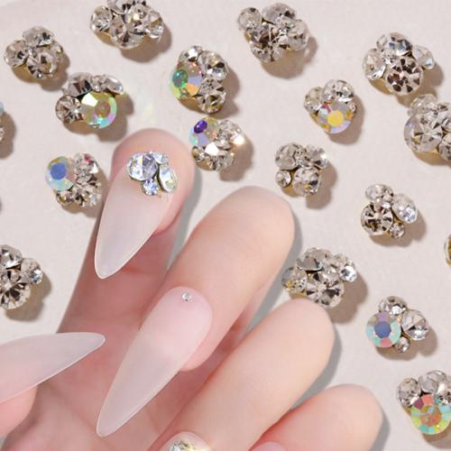 3D spikar konst Tryck, Zink Alloy, med STRASS, DIY, fler färger för val, Säljs av PC