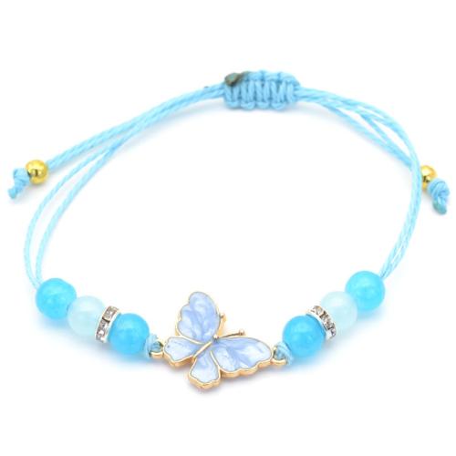 Cinko lydinys Apyrankė, su Terilīns Laido & Derva, Peteliškė, rankų darbo, unisex & tinklelio, daugiau spalvų pasirinkimas, Ilgis Apytiksliai 6.3-12.8 Inch, Pardavė PC