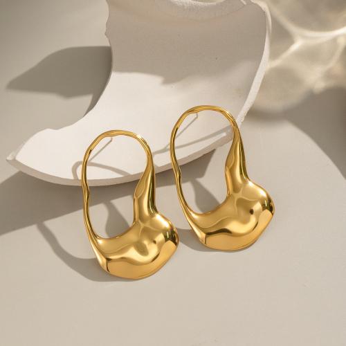 Nerezová ocel Drop náušnice, 304 Stainless Steel, barva pozlacený, módní šperky, zlatý, Prodáno By Pair