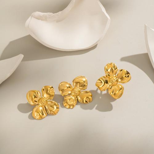 Stainless Steel smycken Ställer, 304 rostfritt stål, guldfärg pläterade, mode smycken, gyllene, Säljs av Par